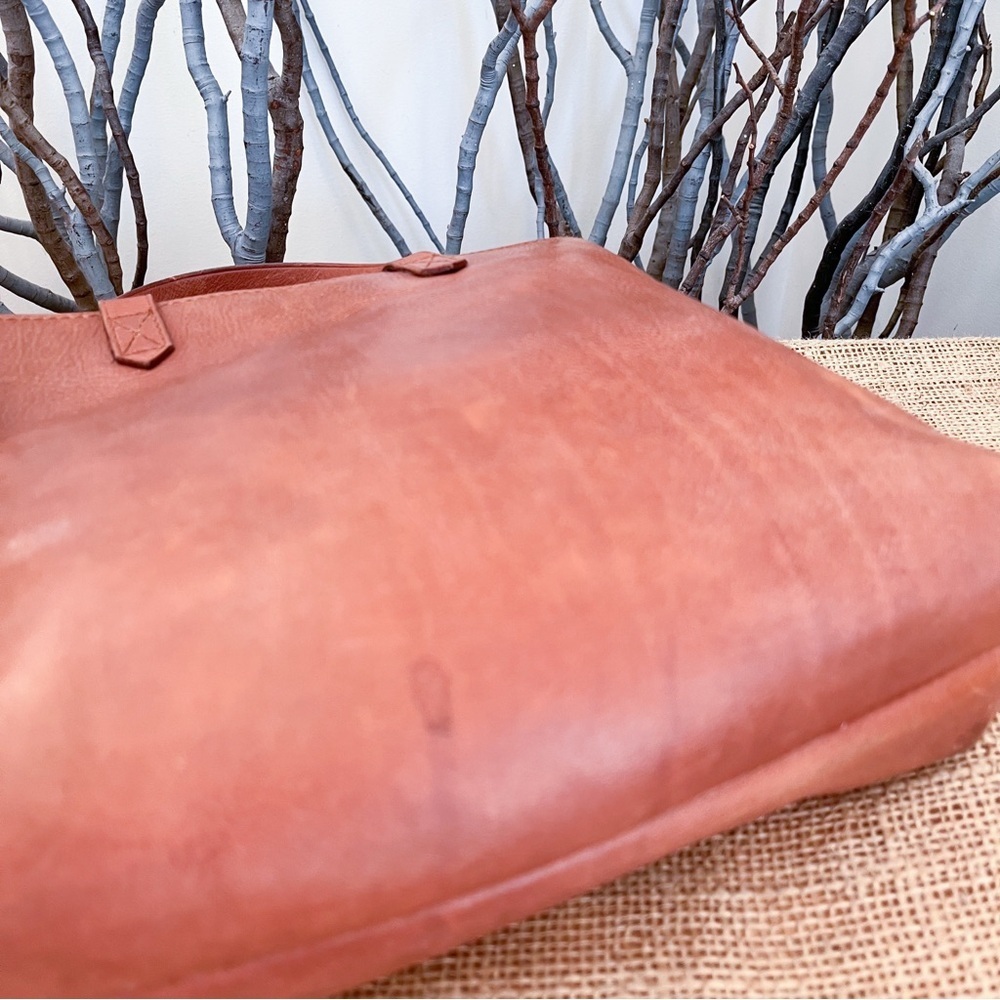 Madewell Zip Top Transport Small Brown Leather Bag - Picture 7 of 12